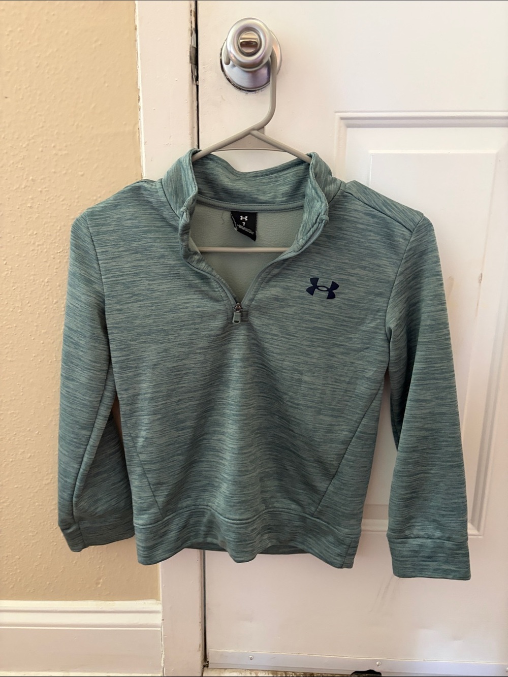 Under Armour Kids' Teal Heather Quarter-Zip Hoodie